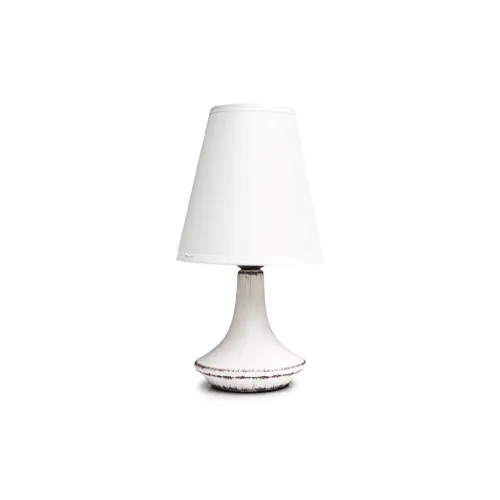 LAMPARA DE MESA BASE PORCELANA 16X16X30CM BLANCO en Blanco - Lámparas de mesa, Uruguay | Koz