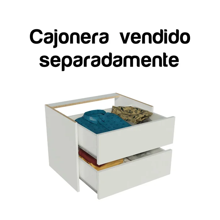 Ropero Placard Matrimonial Monaco 170CM con 2 Espejos 3 Puertas Corredizas en Negro/Rustico - Roperos y placares, Uruguay | Balton, vista 24