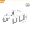 Conjunto de Mesas Ratonas Industrial 100% MDF - Linea Factory - Mesas de living, Uruguay | Balton, vista 6 de 7