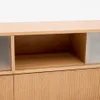 Mueble TV Helvine 4 puertas y 2 cajones chapa de roble y cristal templado 200x54cm FSC 100% en Marrón - Muebles para TV, Uruguay | Kavehome, vista 5 de 9