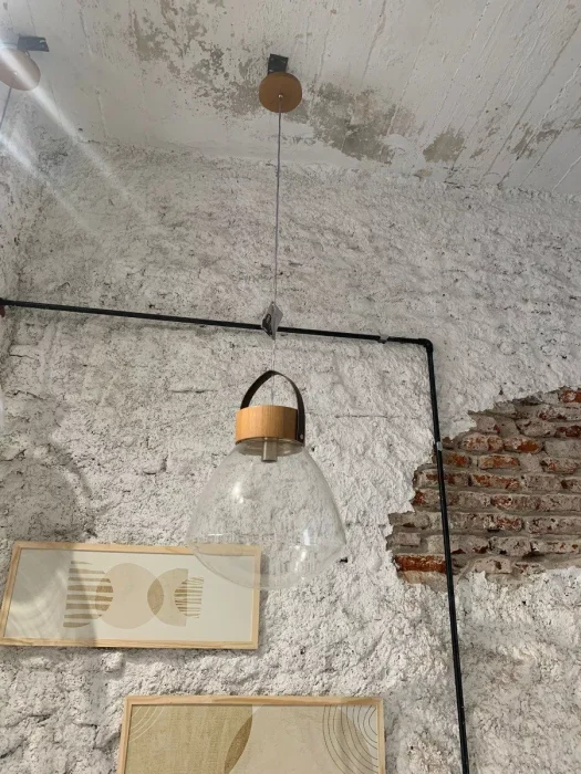 Lámpara Colgante Vidrio Lampadari Grande en Madera natural - Lámparas colgantes, Uruguay | Berna home, vista 3
