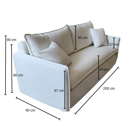 Sillon 3 cuerpos Voga en Beige - Sillones y sofás, Uruguay | La Cueva Muebles, vista 13