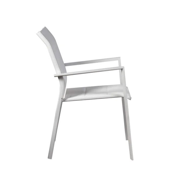 Silla De Exterior Aluminio Blanco Portofino en Blanco - Muebles para el exterior, Uruguay | Divino, vista 3