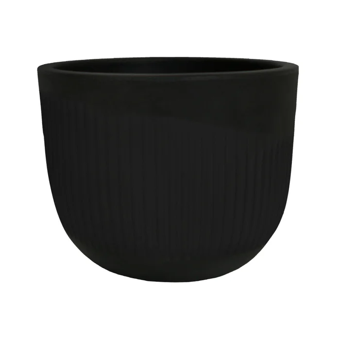 MACETA SPELLO RISCHIO NEGRA 15X15CM en Negro - Macetas, Uruguay | Decohogar, vista 2