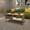 Mesa De Living Mesa Ratona Estilo Nordico 2 Cajones en Atacama/Gris/Blanco - Mesas de living, Uruguay | Soy Hogar, vista 3 de 6