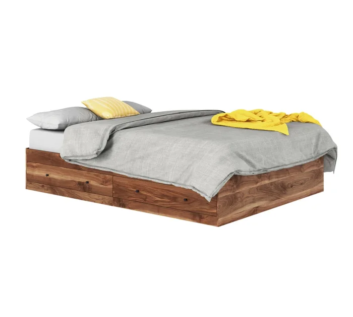 Cama 2 Plazas - Sauder en Marrón - Dormitorio, Uruguay | Ecowood