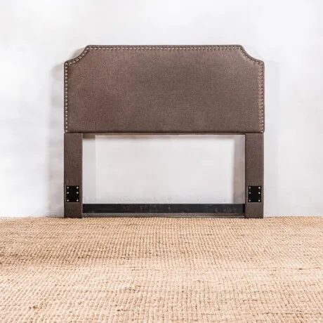 Respaldo Tapizado En Tela Linen - Marrón en Marrón - Dormitorio, Uruguay | Aihaus