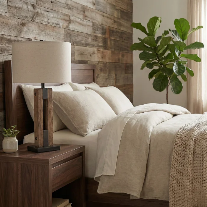 Lámpara de Mesa Industrial Beam en Madera natural - Lámparas de mesa, Uruguay | La Perla, vista 3