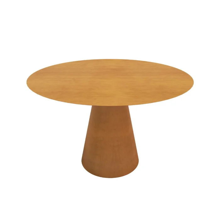 Mesa de Comedor Cone - Redonda - 120 - Roble en Beige - Mesas de comedor, Uruguay | NYR