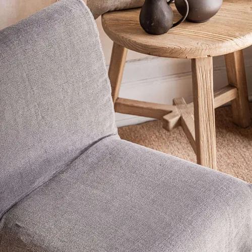 SILLA SOHO - LINO ALTO GRAMAJE - GRIS OSCURO en Gris - Butacas, banquetas y puffs, Uruguay | La Iberica