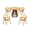 Juego de Comedor Mesa Redonda Pipa (Olmo) 110cm + 5 Sillas Inari - Sillas, Uruguay | Berna home, vista 1 de 6