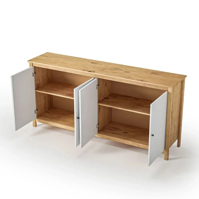 Aparador Cómoda 4 Puertas - Línea Maden - Blanco en Blanco - Aparadores y recibidores, Uruguay | Ecowood, vista 4