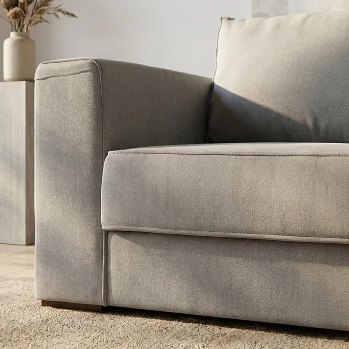 Sofá Olimpus - Microfibra - 2 cuerpos - Kruger 06-155 (Ceniza) en Beige - Sillones y sofás, Uruguay | Nyr, vista 4