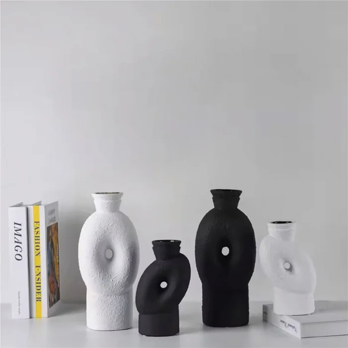 FLORERO CERAMICA 14.5x10x31CM BLANCO en Blanco - Jarrones, Uruguay | Koz, vista 3