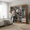 Ropero Seúl Premium – 2 Puertas Corredizas 100% MDF Freijó/Off White en Off-white - Roperos y placares, Uruguay | Mulata, vista 3 de 11