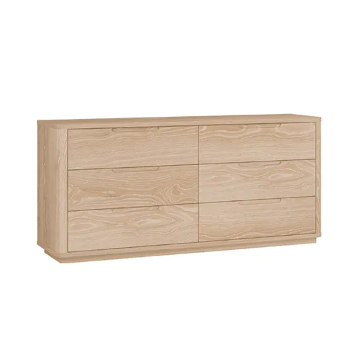 COMODA BAKERS BEA  6 CAJONES en Madera natural - Cómodas, Uruguay | Masinfinito Casa