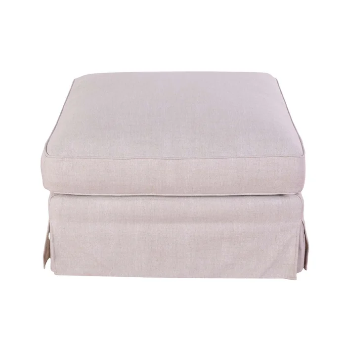 Puff Tela-y-madera Natural-beige Charlie Natural en Madera natural - Sillones y sofás, Uruguay | Divino, vista 3