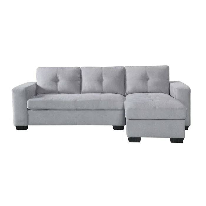 Sofá C/chaise Más De 4 Cuerpos Tela Gris Detroit en Gris - Sillones y sofás, Uruguay | Divino, vista 2