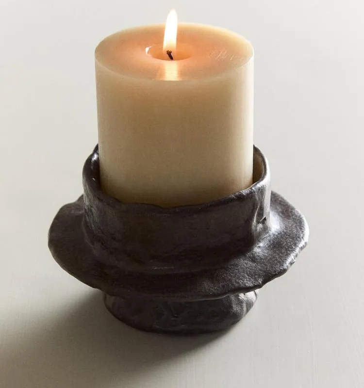 CANDELABRO GRES IRREGULAR - Velas y Portavelas, Uruguay | Zara Home