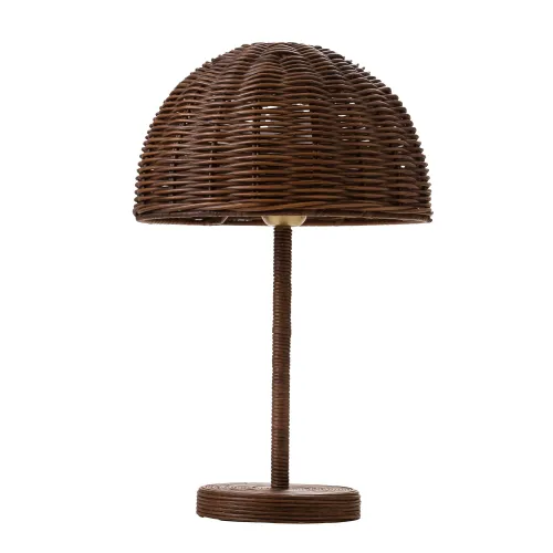 Lámpara De Mesa Dome, Marrón Mimbre Rx76gdbgdb en Marrón - Lámparas de mesa, Uruguay | Divino