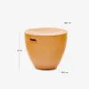 Mesa auxiliar exterior Mesquida de cerámica con acabado mostaza glaseado Ø 45 cm en Mostaza, Naranja - Mesas de arrimo, Uruguay | Kavehome, vista 6 de 6