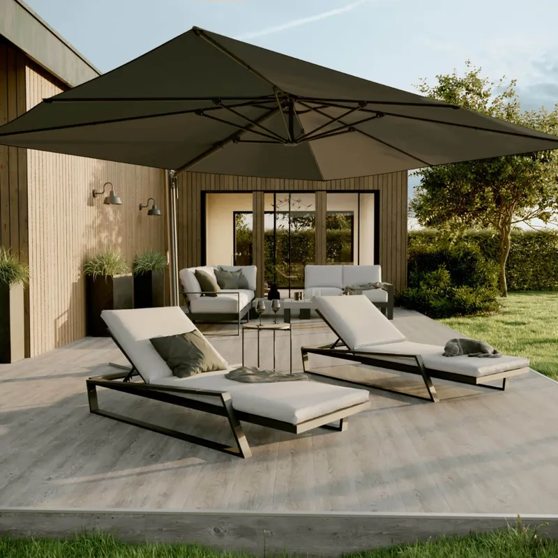 Sombrilla Lateral Sombra 290x390 Gris Oscuro - Muebles para el exterior, Uruguay | Naterial Uruguay