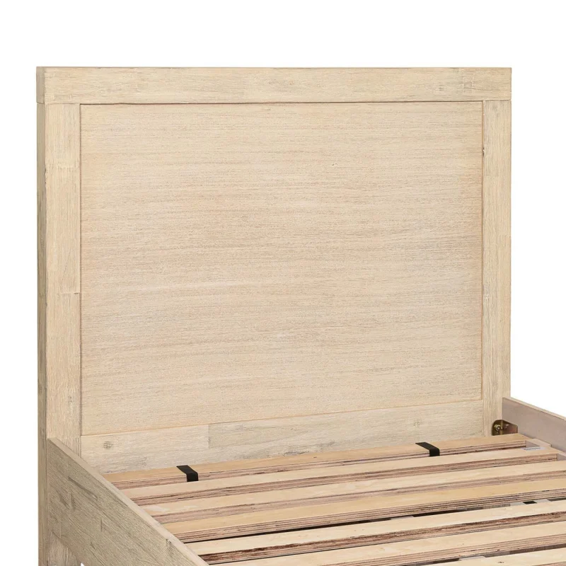 Cama 1 1/2 Plaza Madera-acacia Natural-beige Prince en Blanco - Dormitorio, Uruguay | Divino, vista 5