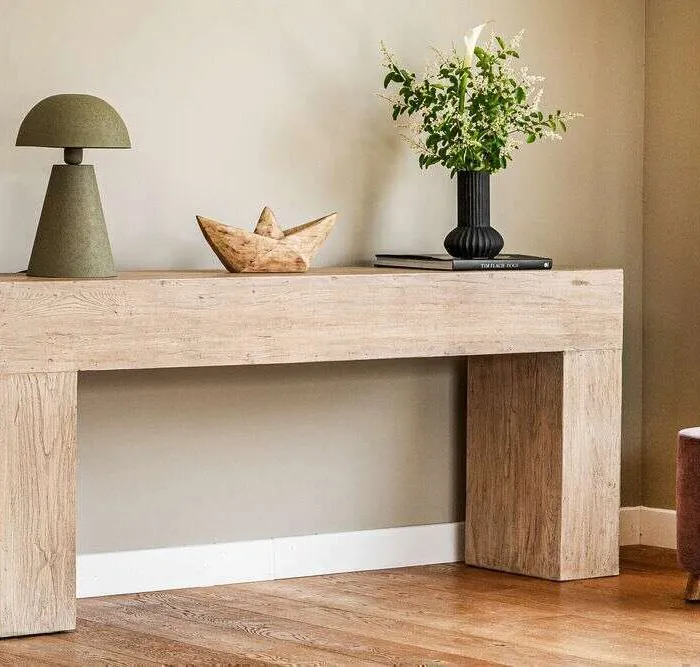 MESA DE ARRIMO / CONSOLA TAURET - 1.80 MTS en Madera natural, Uruguay | La Iberica