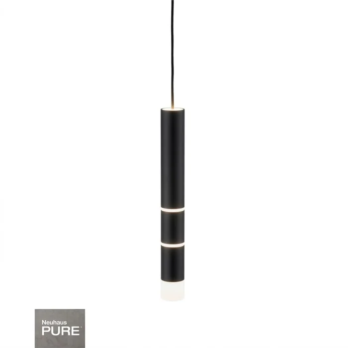 Colgante led rotativo tubular negro 7 posiciones de luz 3000K 10W en Negro - Lámparas colgantes, Uruguay | Iluminica, vista 2