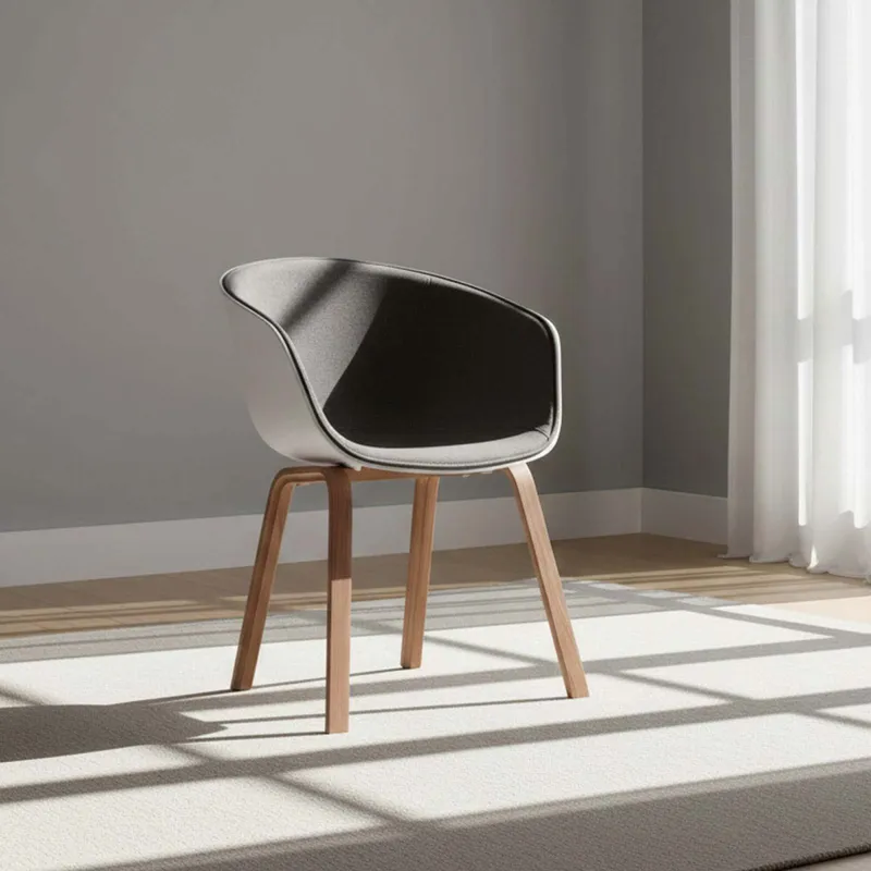 Silla De Comedor Polipropileno-y-madera Gris Gardenia en Gris - Sillas, Uruguay | Divino