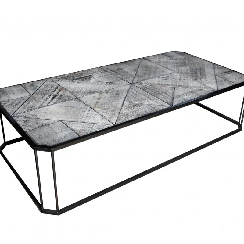 MESA CENTRO LOMBARDIA FD164 ROBLE/METAL 160X80X40H CM en Multicolor - Mesas de living, Uruguay | Vinibel