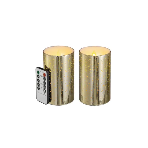 VELAS LED BAJAS 2PCS C/TIMER 7.5x7.5x13CM - Velas y Portavelas, Uruguay | Koz