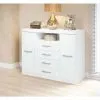 Comodas Cajoneras 2 Puertas 4 Cajones Dormitorio Blan 303866 - Sillones y sofás, Uruguay | Soy Hogar, vista 2 de 12
