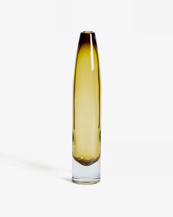 Jarrón de cristal verde Toli 40 cm en Verde oliva - Jarrones, Uruguay | Kavehome