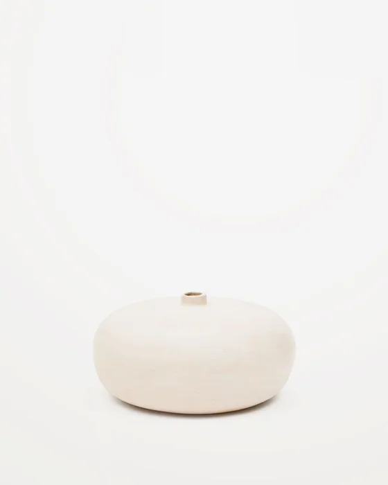 Jarrón de papel maché Nivala - 15,5cm en Blanco - Jarrones, Uruguay | Kavehome