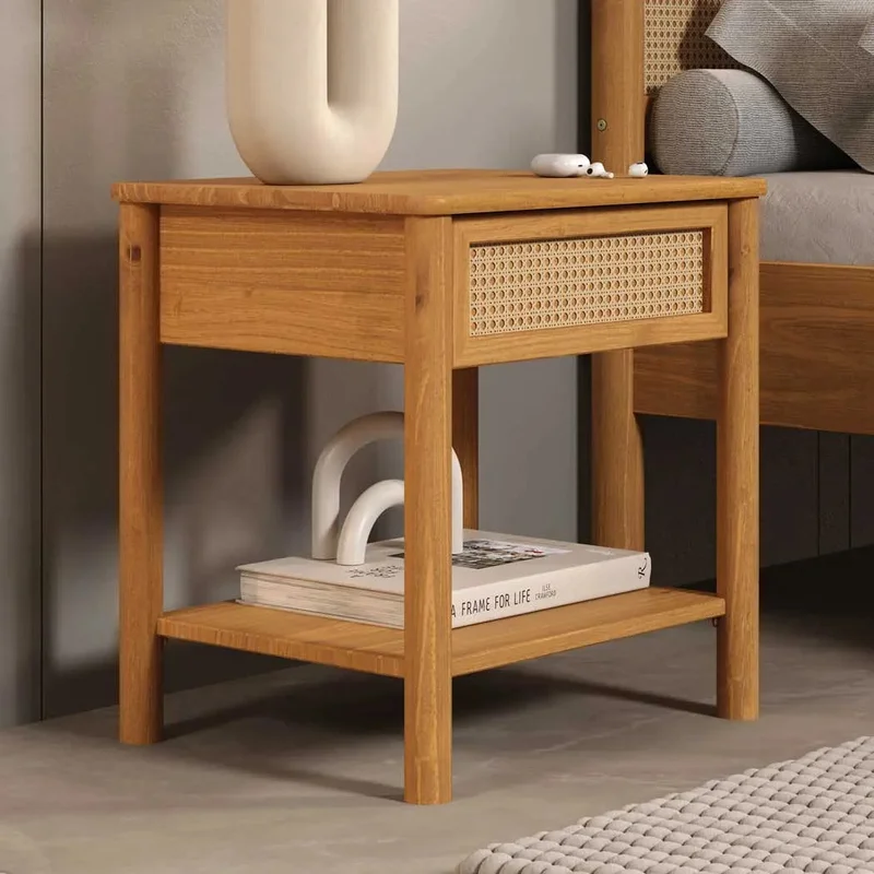 Mesa de luz Semira Ratan - Madera Maciza en Madera natural - Mesas de luz, Uruguay | Balton, vista 11