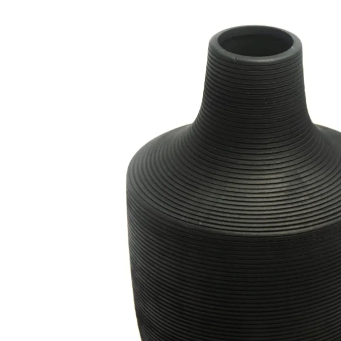 FLORERO CERAMICA D14x31CM BLANCO/NEGRO MATE en Blanco - Jarrones, Uruguay | Koz, vista 3