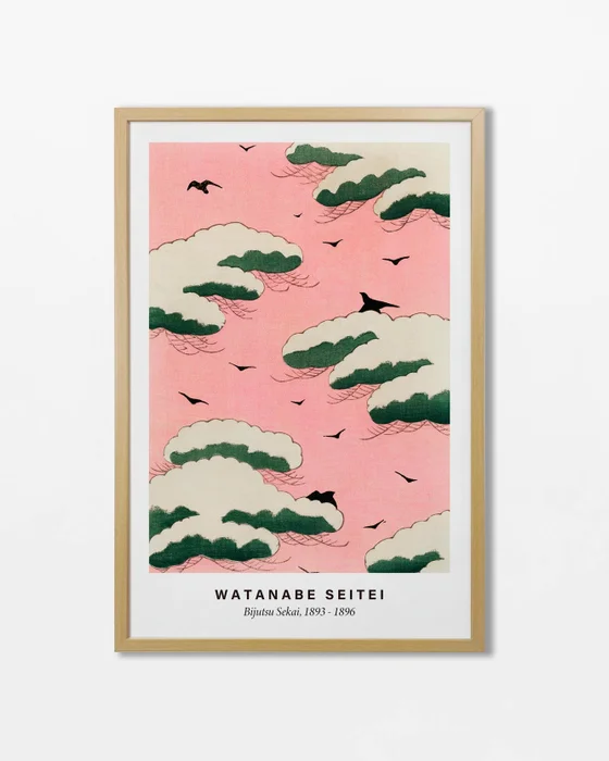 Watanabe Seitei - Pink Sky en Rosa - Láminas, Uruguay | La Cuadrería