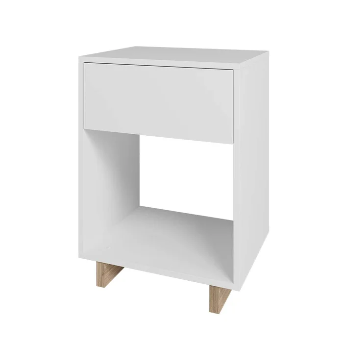 Mesa de Luz con Cajón - Nomad en Blanco - Mesas de luz, Uruguay | Delta Center