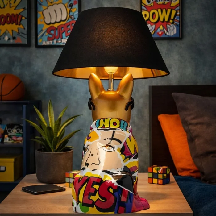 LUMINARIA DE MESA GRAFFITI DOG Multicolor  en Multicolor - Lámparas de mesa, Uruguay | Viasono, vista 2