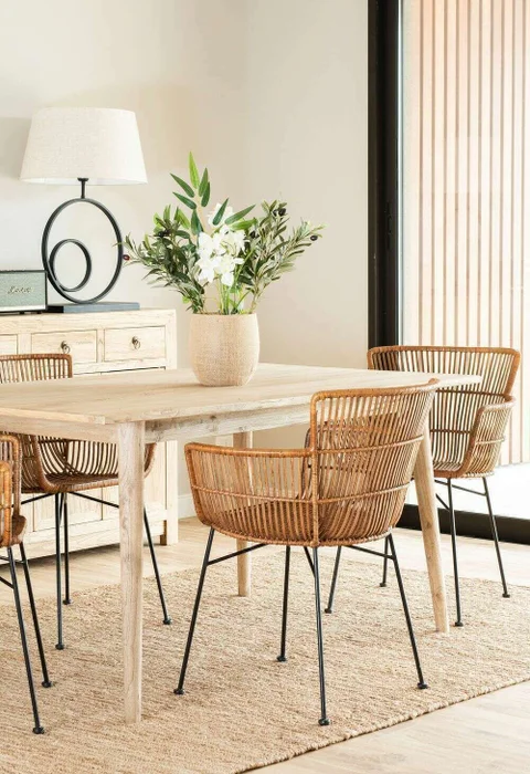 MESA COMEDOR NORDICA - OLMO NATURAL - 1.50 X 0.90 MTS en Madera natural - Mesas de comedor, Uruguay | La Iberica, vista 20