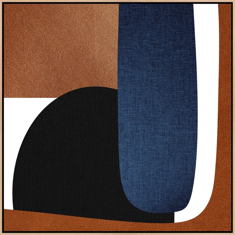 CUADRO ABSTRACTO CANVAS MARCO MADERA - Decoración de pared, Uruguay | Champagne Home