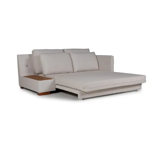 Sofá Cama Niki - Con mesa - Tela Rústica - 9831 (Parma Beige) en Beige - Sillones y sofás, Uruguay | NYR
