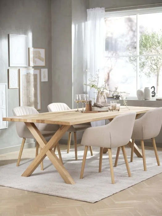 Silla de comedor ADSLEV beige / roble natural - Sillas, Uruguay | JYSK, vista 2