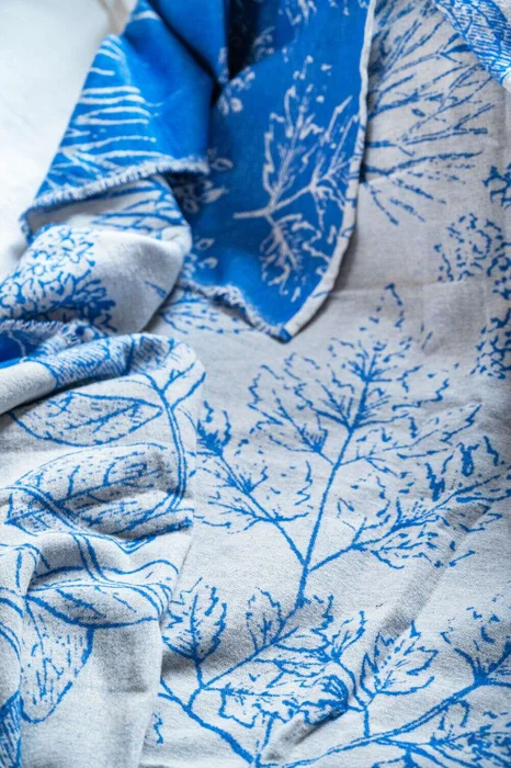 MANTA AUSTRIACA ALBA BLUE - 2.00 X 1.40 MTS en Azul - Textiles, Uruguay | La Iberica