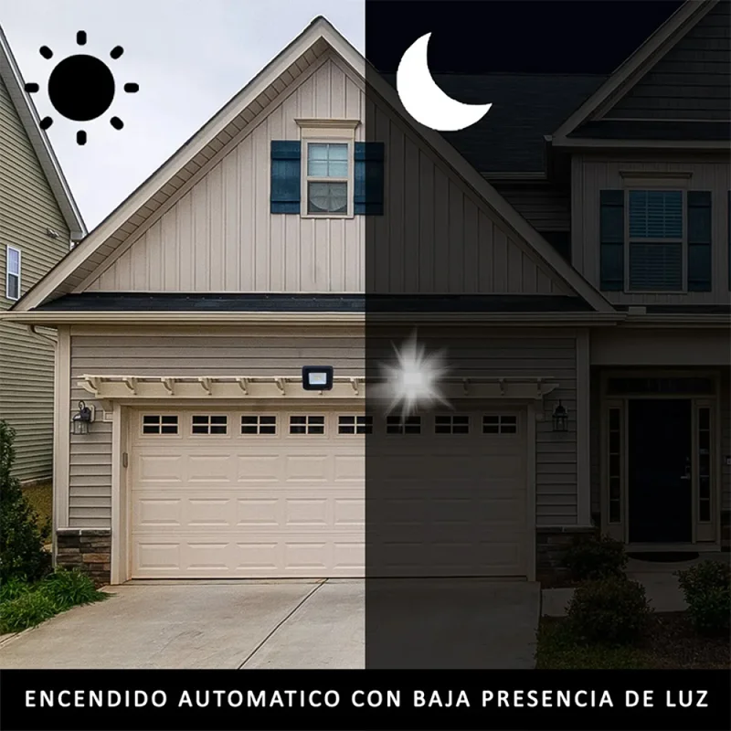 Proyector LED Apple Fotocelula 10W Luz Cálida en Negro - Lámparas colgantes, Uruguay | Serlux, vista 3