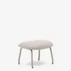 Reposapiés Belina de chenilla - beige con reposapiés y acero con acabado blanco en Beige - Butacas, banquetas y puffs, Uruguay | Kavehome, vista 1 de 6