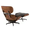 Butaca C/puff 1 Cuerpo Cuero-100-natural Negro Eames en Negro - Sillones y sofás, Uruguay | Divino, vista 3 de 7