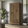 Ropero 4 Puertas 2 Cajones Con Estantes Y Barral Metalico - Roperos y placares, Uruguay | Muebles Express, vista 3 de 4
