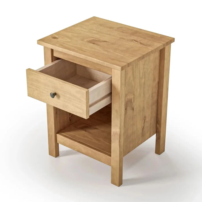 Mesa de Luz 1 Cajón 1 Nicho - Línea Maden - Marrón en Madera natural - Mesas de luz, Uruguay | Ecowood, vista 2
